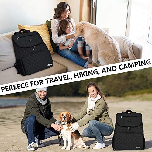 BAGLHER Dog Travel Bag, Airline Approved Pet Supplies Backpack, Dog Travel Backpack with 2 Silicone Collapsible Bowls and 2 Food Baskets, Black - Image 6