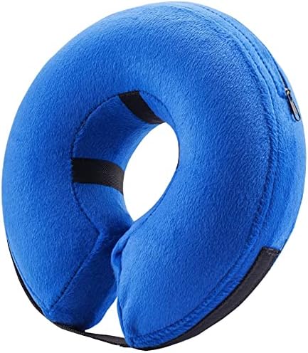 BENCMATE Inflatable Dog Cone Collar Alternative After Surgery Large+, Blue by BENCMATE