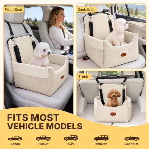 ALL GOOD PET SUPPLIES Dog Car Seat for Small/Medium Dogs Under 35lbs - Image 4