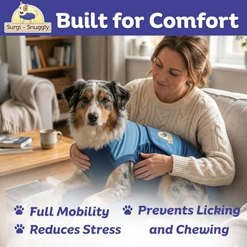 Surgi Snuggly Dog Surgery Recovery Suit, Cone Alternative, Spay/Neuter LS - Image 6