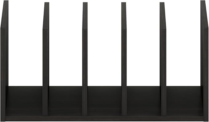 Furinno HERMITE Desk File Folder Organizers, 5-Space Vertical Desktop Office Organization Racks, Desk Top Display Book Shelf, for Paper, Office Supplies, Magazine, Espresso - Image 6