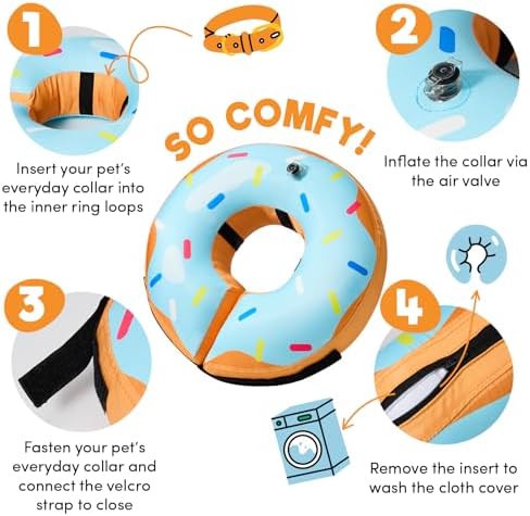 BENCMATE Inflatable Dog Cone Collar Alternative After Surgery Small - Image 2