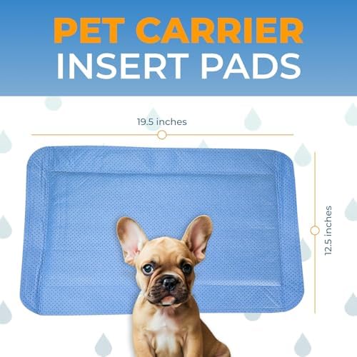 Pet Carrier Pad Insert 4 Pack, Disposable, 19.5 x 12.5 in, for Cat Dog - Image 2