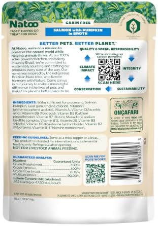 NATOO Dog Food Topper, Salmon with Pumpkin, Case of 20, 3 oz Each - Image 3