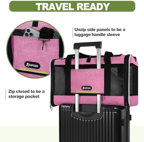 GAPZER Cat Carrier 18x11x11 Delta Airline Approved, Pet Plane Travel Crate - Image 6
