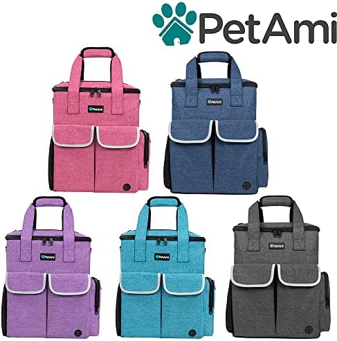 PetAmi Dog Travel Bag Organizer, Pet Supplies Diaper Tote, Navy Blue - Image 7