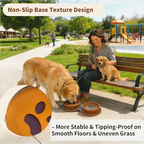 2-in-1 Collapsible Dog Travel Bowl Portable Silicone Carabiner - Image 5