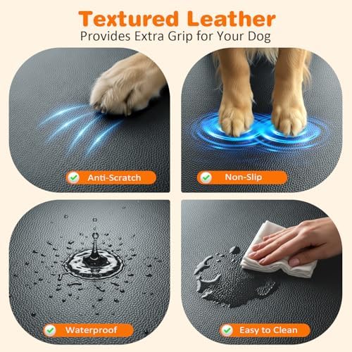 URPOWER PU Leather Hard Bottom Dog Car Seat Cover, Back Seat Extender - Image 3