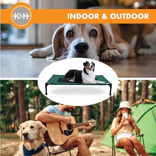 K&H Outdoor Elevated Dog Bed for Medium & Large Pets, Green, Large 42x30in - Image 6