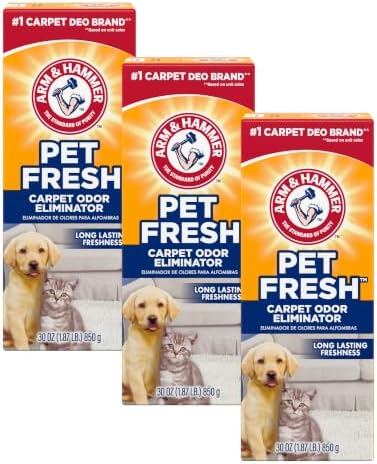 Arm & Hammer Pet Fresh Carpet Odor Eliminator Plus Oxi Clean Dirt Fighters (Pack of 3), 48.9 Ounce by ARMHAMMER