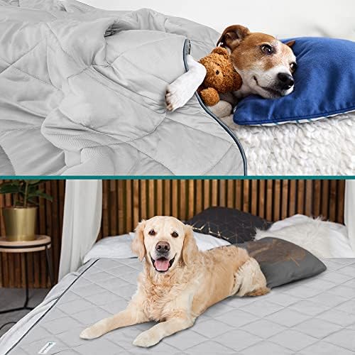 PetAmi Cooling Dog Blanket Lightweight for Small Pet Cat, 24x32, Light Grey - Image 4