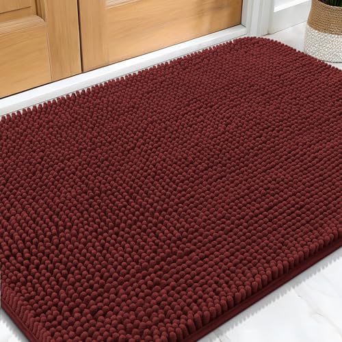OLANLY Dog Door Mat for Muddy Paws 30x20, Super Absorbent Chenille Mud Mat by OLANLY