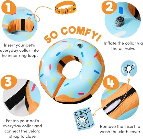 BENCMATE Inflatable Dog Cone Collar Alternative After Surgery Large+ - Image 2