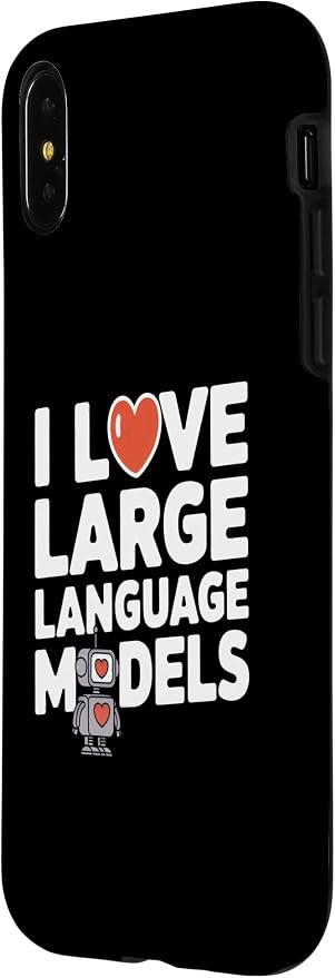 iPhone X/XS Funny Robot AI Lover I love large language models LLMs Case - Image 2
