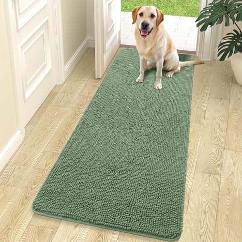 OLANLY Dog Door Mat for Muddy Paws 70x24, Super Absorbent Chenille Mud Mat by OLANLY