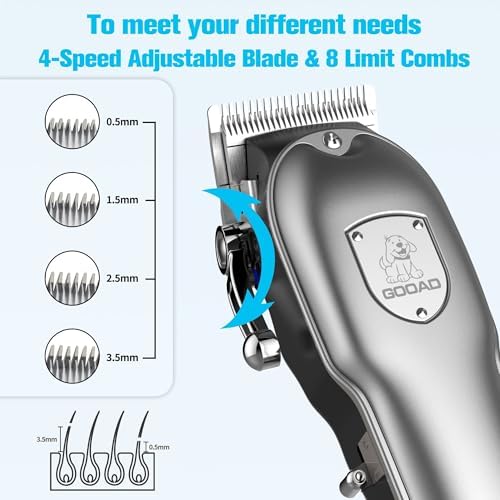 Dog Rechargeable Cordless Clippers for Grooming for Heavy Thick Hair&Coats - Image 3