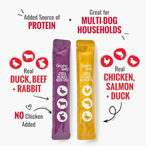 Good 'n' Tasty Puree Mix-Ins Dog Food Topper & Treat, Variety Pack, 32 Ct - Image 4