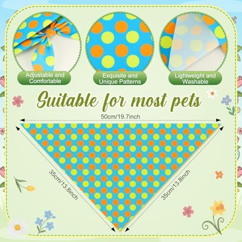 Weewooday 50 Pcs Cartoon Dog Bandana Bulk for Hippie Paw Print Flower Adventure Cute Triangle Soft Dog Bibs Summer Theme Birthday Party Supplies for Small Medium Large Costume 19.7 x 13.8 x 13.8 Inch - Image 3