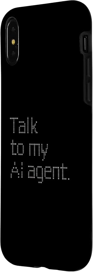 Talk to My AI Agent - Minimalist Tech Design Case for iPhone X/XS - Image 2