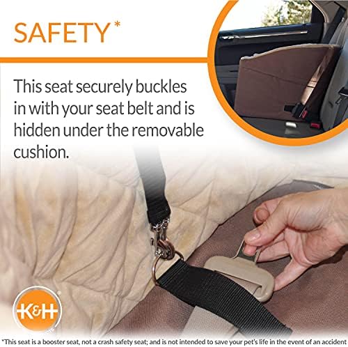 K&H Bucket Booster Dog Car Seat, Cat & Dog Booster Seat, Small Tan/Tan - Image 3
