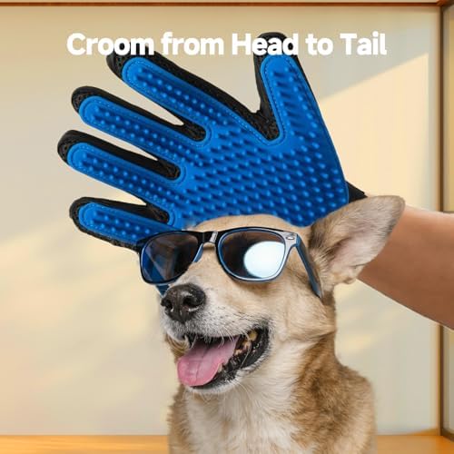 NVNAN 2-in-1 Pet Grooming Glove and Fabric Hair Remover - Image 5