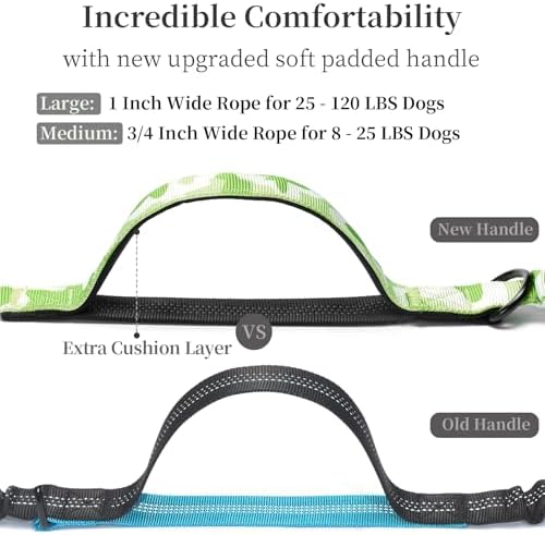 iYoShop Hands Free Dog Leash with Zipper Pouch, White-Green Mix, Large - Image 3