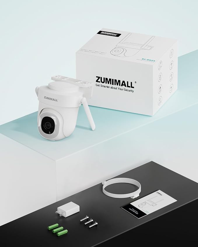 ZUMIMALL 2.5K Wired Cameras for Home Security, 2.4G/5G WiFi Outdoor Camera, 5MP, 24/7 Recording, AI Motion Detection,Cloud & SD Card Storage, 2-Way Audio, 360° PTZ Auto Tracking, Alexa Compatible - Image 7