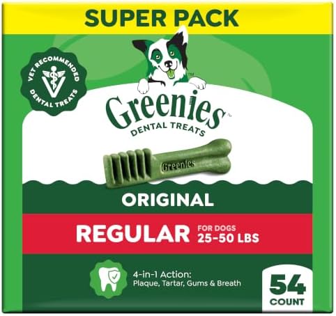 Greenies Regular Dental Dog Treats, Original Chicken Flavor, 54 Count by GREENIES