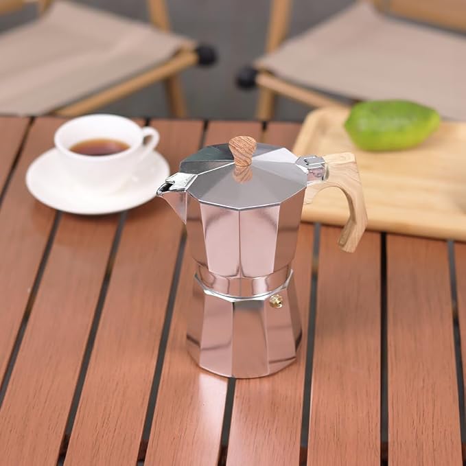 wedrink Stovetop Espresso Maker Aluminum Moka Pot 6 Cups Cuban Coffee Maker Stovetop Coffee Maker Moka Italian Espresso - Image 6