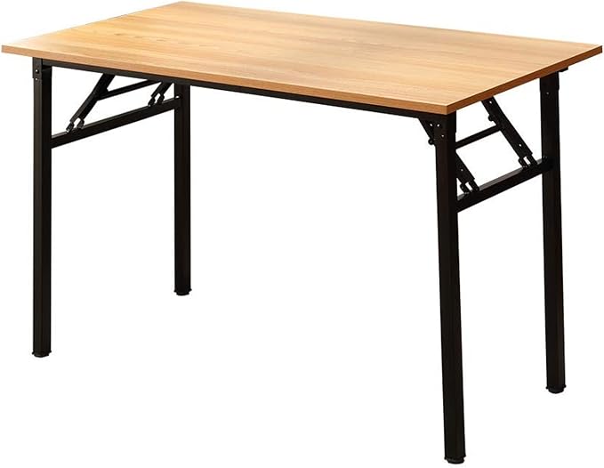Need Office Computer Desk - 47.2L Sturdy and Heavy Duty Folding Laptop Table,Writing Table/Home Office Desk/Sewing Table,No Assembly Required (Teak Color) AC5BB12060 | Black Frame Writing Gaming Work Table/Foldable Home Office Desk/Sewing Table, No Ass... - Image 8
