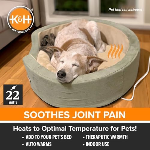 K&H Pet Bed Warmer, Safety Listed, Dog Heating Pad, XL 25.5x15.75in Tan - Image 5