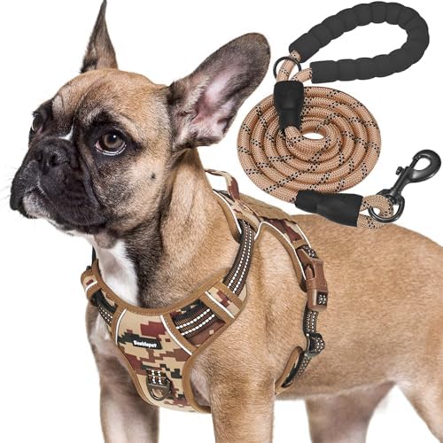 Beebiepet Tactical No Pull Dog Harness with Leash, Small, Desert Camo by Beebielove