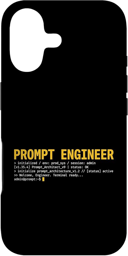 Prompt Engineer Terminal Screen AI Developer Software Coder Case for iPhone 17 by Unknown
