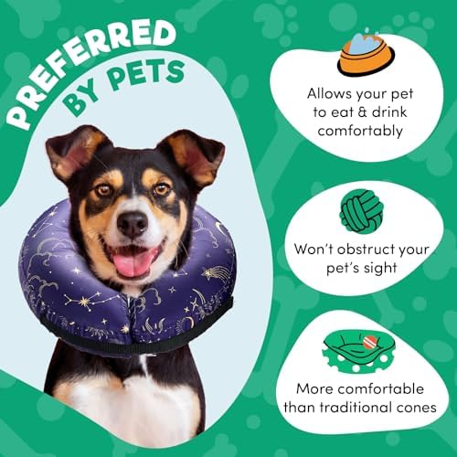 BENCMATE Inflatable Dog Cone Collar Alternative After Surgery Medium - Image 3