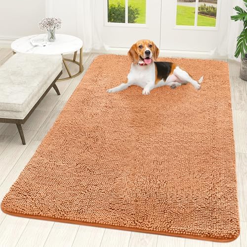 OLANLY Dog Door Mat for Muddy Paws 59x35, Super Absorbent Chenille Mud Mat by OLANLY