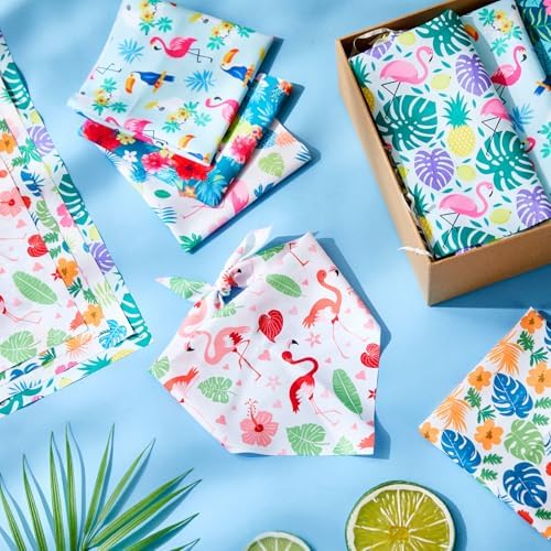 Weewooday 50 Pcs Hawaiian Dog Bandanas Bulk for Dogs Soft Bibs Adjustable Triangle Pet Bandana for Small Medium Large Costume(Hawaii Pattern, 25.6 x 17.7 x 17.7 Inch) - Image 5