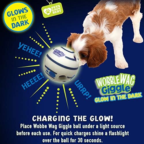 Wobble Wag Giggle Glow in the Dark | Rolling Enrichment Toy for Playtime, Interactive Play for Indoor or Outdoor, Keeps Dogs & Puppies Large, Medium or Small Busy & Moving, As Seen on TV | Pack of 1 - Image 5