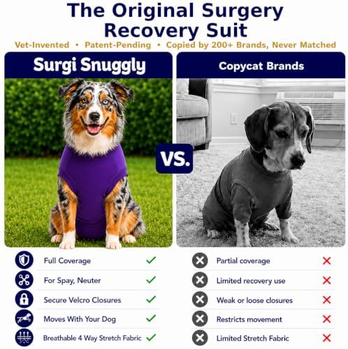 Surgi Snuggly Dog Surgery Recovery Suit, Cone Alternative, Spay/Neuter L - Image 3