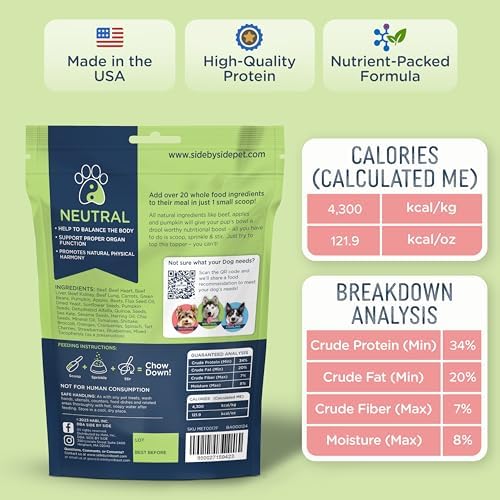 Side by Side Beef Bowl Booster - Neutral Freeze-Dried Dog Food Topper for All Breeds - Made with Nutrients & Whole Raw Foods Toppers for Dogs - No Artificial Additives or Fillers (4 oz., 2-Pack) - Image 4