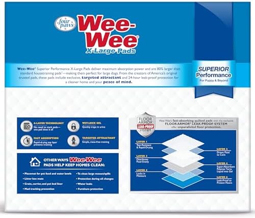 Four Paws Wee-Wee Superior Performance X-Large Dog Pee Pads, 200 Count - Image 2
