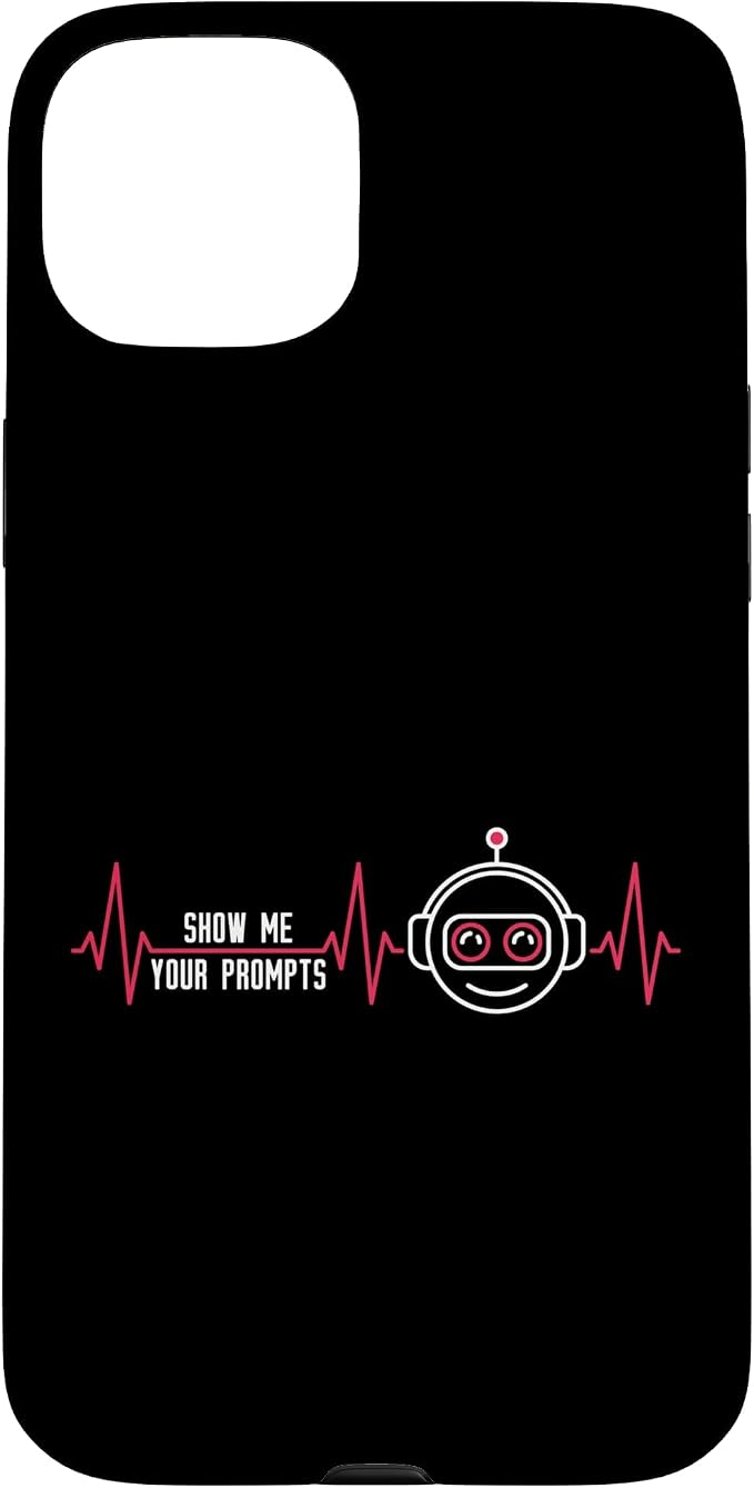 Show Me Your Prompts AI Artificial Intelligence Heartbeat Case for iPhone 15 Plus by Unknown