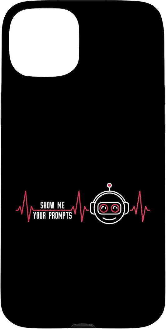 Show Me Your Prompts AI Artificial Intelligence Heartbeat Case for iPhone 15 Plus by Unknown