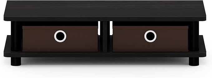 Furinno Turn-N-Tube Monitor Stand, Espresso/Black - Image 6