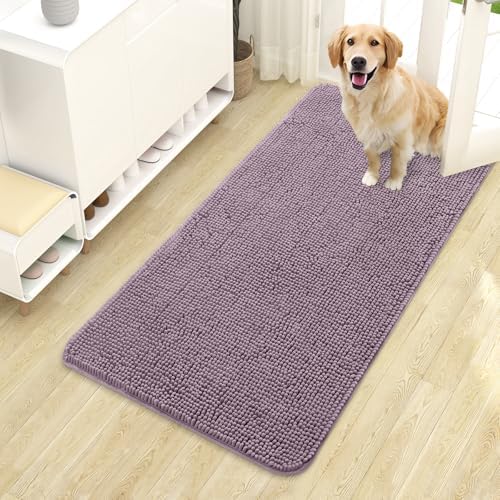 OLANLY Dog Door Mat for Muddy Paws 44x24, Super Absorbent Chenille Mud Mat by OLANLY