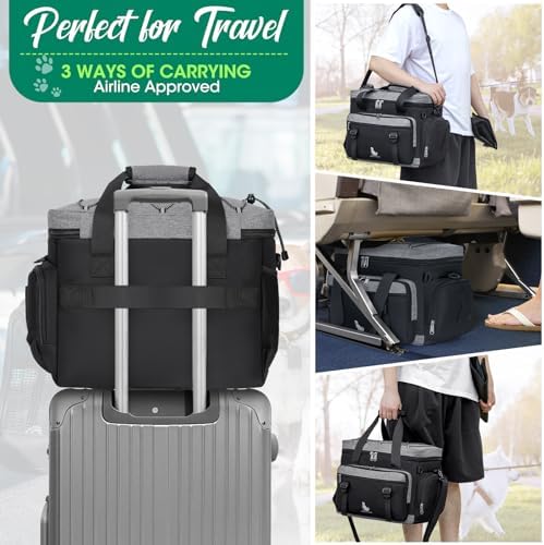 IGOLUMON Dog Travel Bag Pet Travel Bags Set for Supplies with Travel Bowls - Image 6