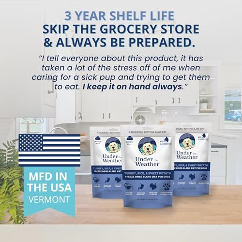 Under the Weather Bland Diet for Dogs | Easy to Digest for Sick Dogs |Always Be Ready| Contains Electrolytes - All Natural Freeze Dried 100% Human Grade Meats| 1 Pack- Rice Turkey & Sweet Potato - 6oz - Image 6