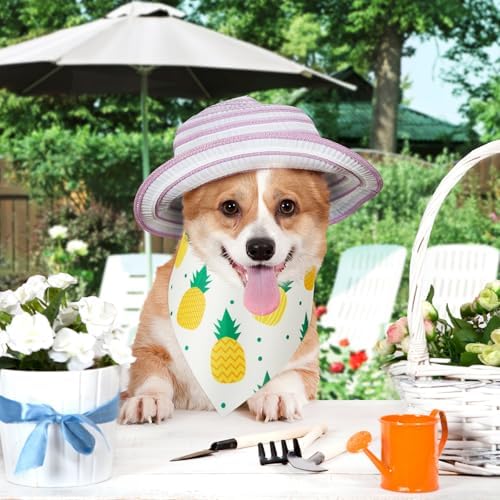Weewooday 50 Pcs Fruit Dog Bandanas Bulk for Summer Soft Bibs Adjustable Triangle pet Bandana for Small Medium Large Costume(Fruits Pattern, 19.7 x 13.8 x 13.8 Inch) - Image 6