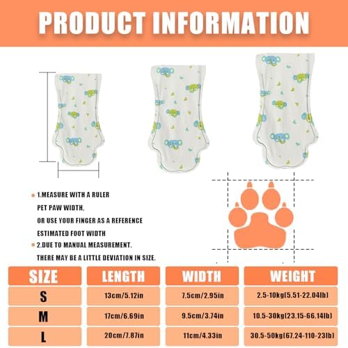 Disposable Dog Boots for Paw Protection, 20 Pcs Pet Shoes with Adjustable Self-Adhesive Bandage, Dog Disposable Foot Covers for Outdoor & Indoor Walking (Green, Medium) - Image 2