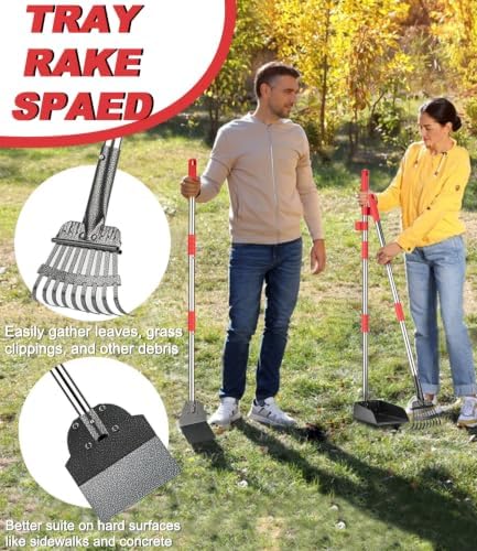 FUSBUNTY Long Handle Dog Pooper Scooper, Heavy Duty Stainless Steel Rake - Image 4
