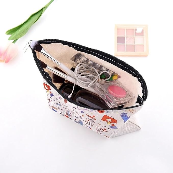 Family Medicine Travel Bag Small Pharmacy Organizer Medicine Bag Band Aid Ouchie Pouch Nurse Gifts for Nursing Student Pharmacist Dentist Doctor Gifts for Women Emergency Pouch Essential Storage Pouch - Image 7